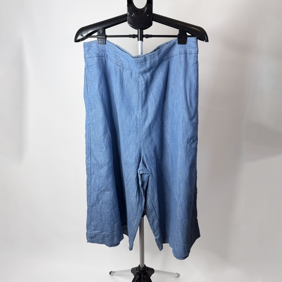 Madewell Chambray Huston Pull-On Crop Pants - Picture 2 of 12